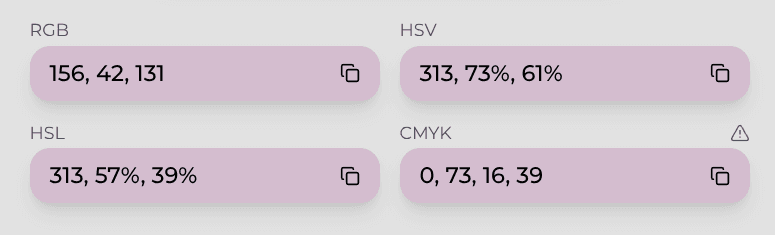Zrzut ekranu pokazujący wybór harmonii kolorów w generatorze palet